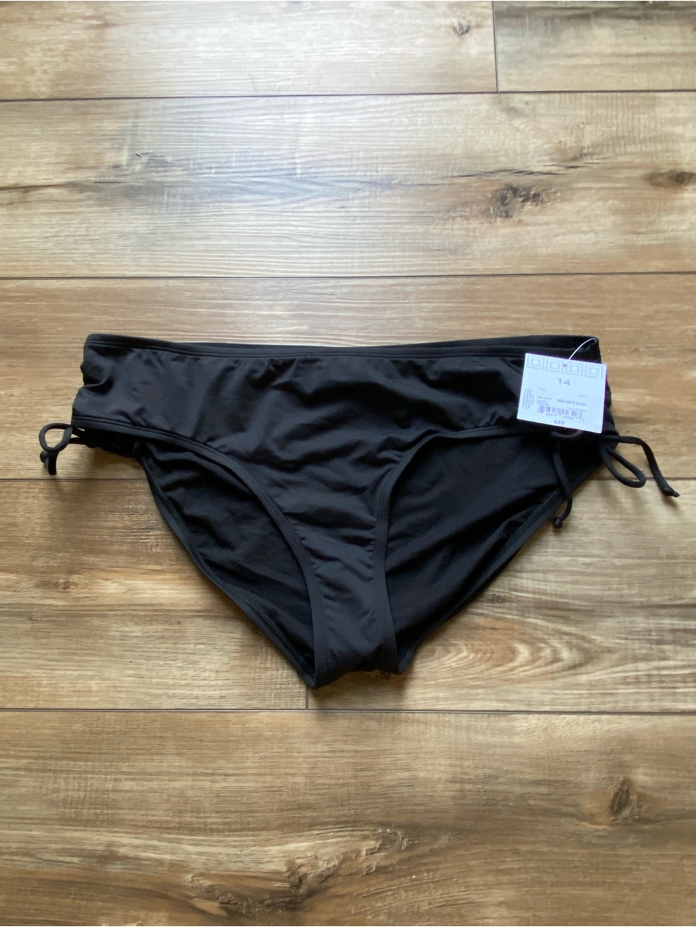 Liz Claiborne Black Bikini Bottoms with Side Ties